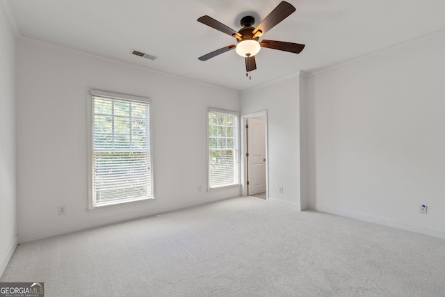 661 Lockton Pl # 9, Sandy Springs, GA 30342 - empty room with crown molding, carpet floors, healthy amount of natural light, and ceiling fan