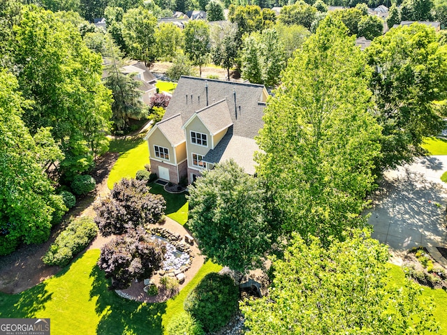 47 Lake Shore Dr, Newnan, GA 30265 - aerial view of property and surrounding area featuring a tree filled landscape