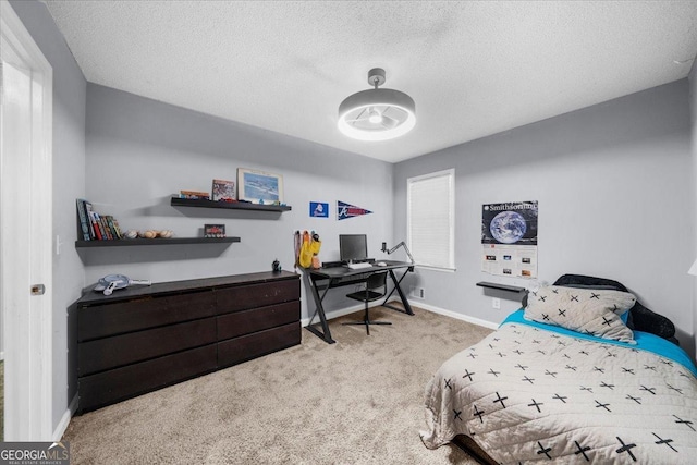1359 Chatley Way, Woodstock, GA 30188 - bedroom featuring carpet floors, an office area, baseboards, and a textured ceiling