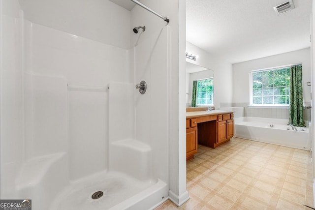 85 Old Gettysburg Way, Dallas, GA 30157 - full bath featuring tile patterned floors, vanity, a shower, and a bath