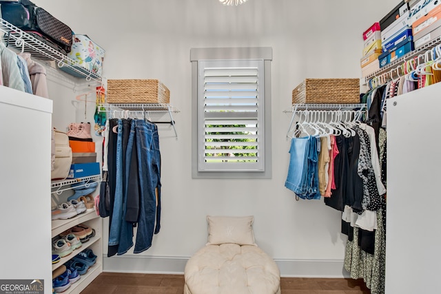 485 Delaperriere Loop, Jefferson, GA 30549 - spacious closet featuring wood finished floors