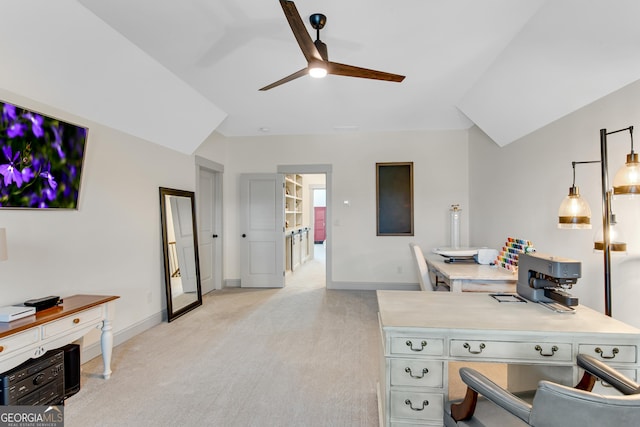 485 Delaperriere Loop, Jefferson, GA 30549 - office area with ceiling fan and light colored carpet