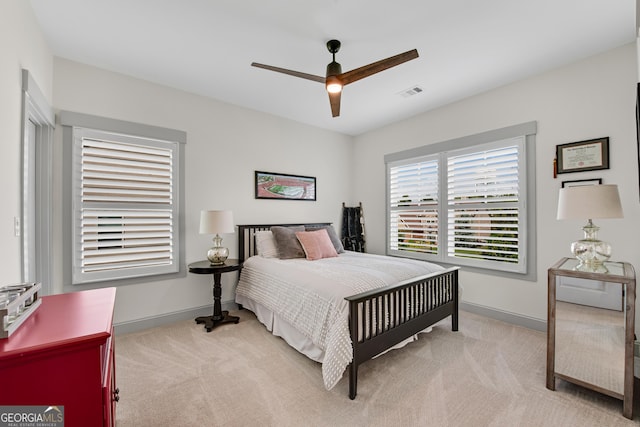 485 Delaperriere Loop, Jefferson, GA 30549 - bedroom featuring light carpet and ceiling fan