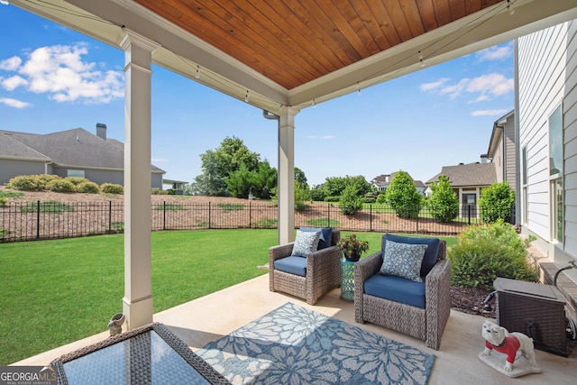 485 Delaperriere Loop, Jefferson, GA 30549 - fenced backyard with a patio and a residential view