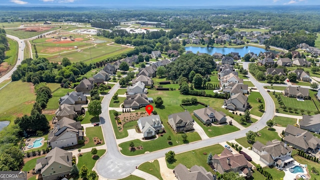 485 Delaperriere Loop, Jefferson, GA 30549 - aerial view of property and surrounding area with nearby suburban area