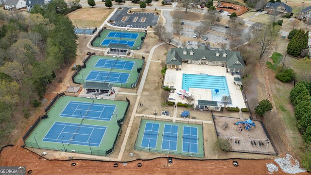 485 Delaperriere Loop, Jefferson, GA 30549 - aerial view of property's location featuring a pool area