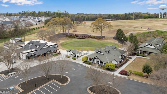 485 Delaperriere Loop, Jefferson, GA 30549 - aerial view of residential area with a golf course and a tree filled landscape