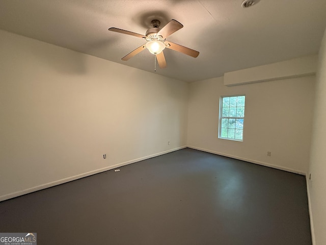 261 Sally Duke Dr, Whitesburg, GA 30185 - unfurnished room with ceiling fan, concrete flooring, and baseboards