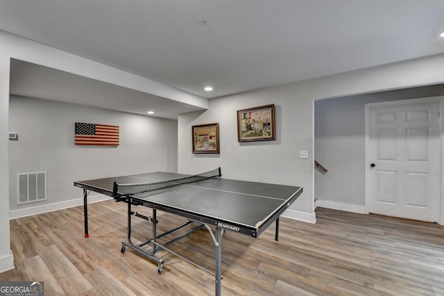1882 Flowering Dr, Grayson, GA 30017 - game room featuring baseboards, wood finished floors, and recessed lighting
