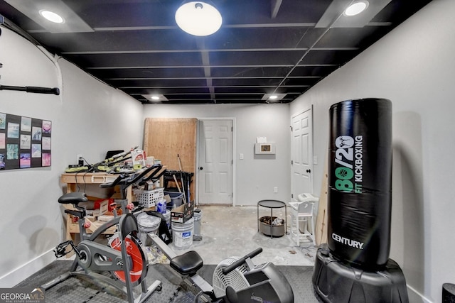 1882 Flowering Dr, Grayson, GA 30017 - workout area with baseboards
