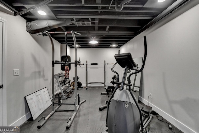 1882 Flowering Dr, Grayson, GA 30017 - exercise room with baseboards