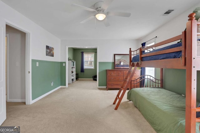 3980 Suwanee Place Dr, Suwanee, GA 30024 - carpeted bedroom featuring baseboards and a ceiling fan