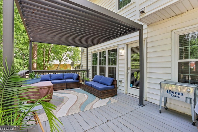 135 Clubhouse Dr NW, Kennesaw, GA 30144 - deck with an outdoor living space