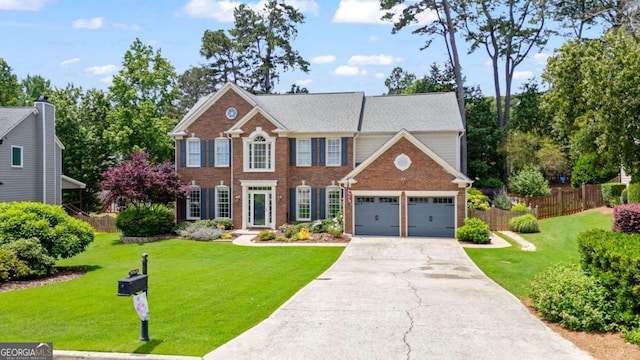 8045 Depford Way, Cumming, GA 30041 - view of front of property with concrete driveway, brick siding, and a garage