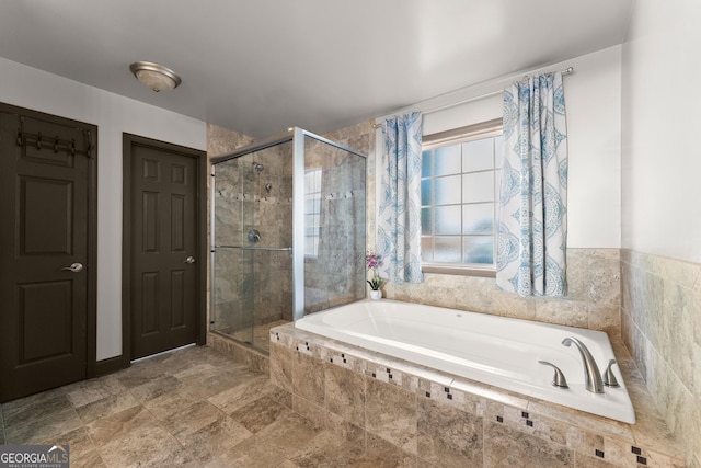 5995 Wellington Ave, Gainesville, GA 30506 - bathroom with a garden tub and a shower stall