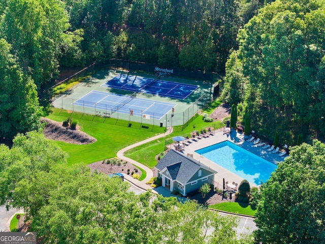 5995 Wellington Ave, Gainesville, GA 30506 - aerial view of a pool area