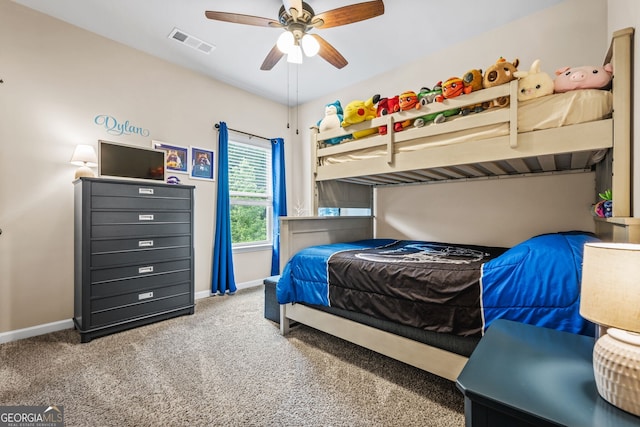 881 Ash St, Canton, GA 30114 - bedroom featuring carpet floors and ceiling fan