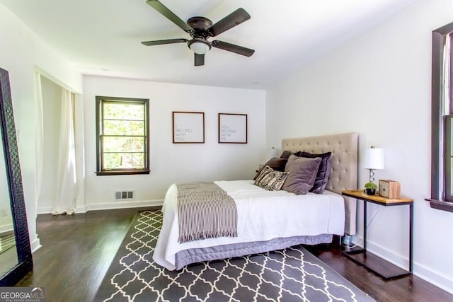 6715 Wright Rd, Sandy Springs, GA 30328 - bedroom featuring wood finished floors and ceiling fan