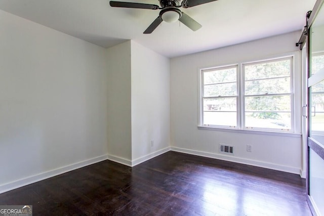 6715 Wright Rd, Sandy Springs, GA 30328 - spare room with wood finished floors and ceiling fan