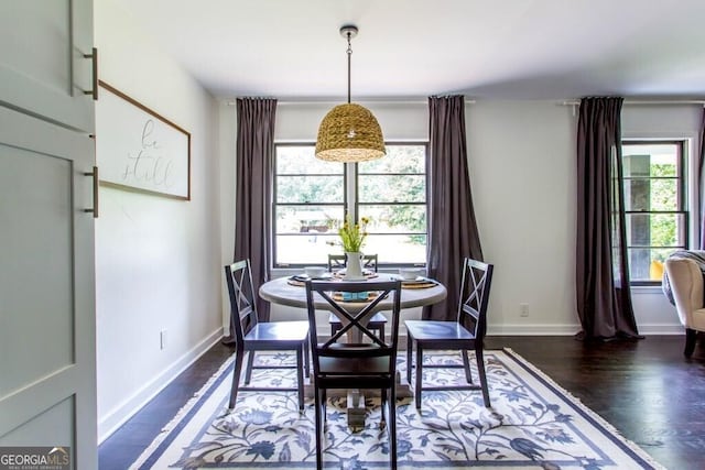 6715 Wright Rd, Sandy Springs, GA 30328 - dining area featuring plenty of natural light and wood finished floors