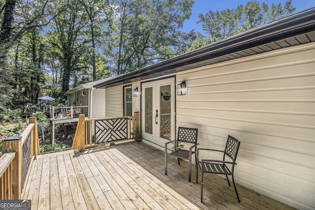 2537 Baker Rd NW, Atlanta, GA 30318 - deck with french doors