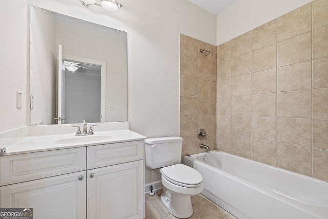 576 Cliftwood Ct, Sandy Springs, GA 30328 - bathroom featuring vanity,  shower combination, and tile patterned flooring