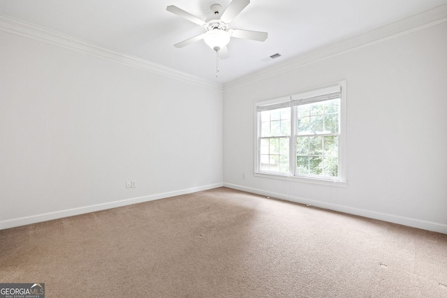 576 Cliftwood Ct, Sandy Springs, GA 30328 - unfurnished room with crown molding, carpet floors, and a ceiling fan