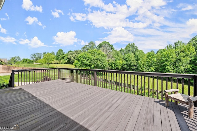541 Brown Dr, Clermont, GA 30527 - view of wooden deck