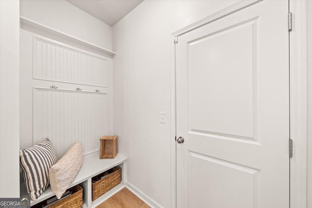 218 Lookout Dr, Dallas, GA 30132 - mudroom with light wood finished floors and baseboards