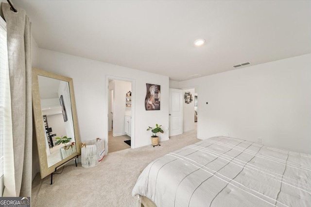 218 Lookout Dr, Dallas, GA 30132 - bedroom featuring light carpet and ensuite bathroom