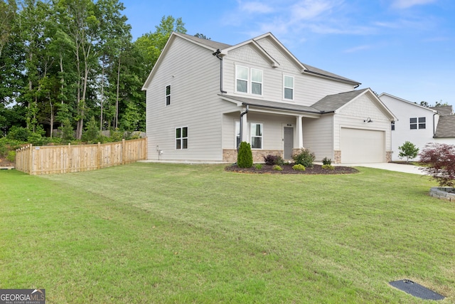 272 Broadstone Blvd, Acworth, GA 30101 - craftsman-style home featuring driveway, a garage, and stone siding