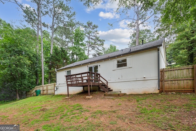 232 Apple Branch Dr, Woodstock, GA 30188 - rear view of property featuring a deck