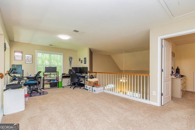 111 Portico Pl, Newnan, GA 30265 - carpeted office space with attic access