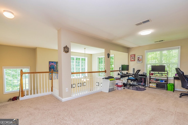 111 Portico Pl, Newnan, GA 30265 - office space featuring carpet, healthy amount of natural light, and baseboards