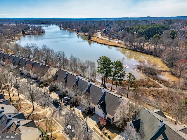 111 Portico Pl, Newnan, GA 30265 - aerial view of property's location with a nearby body of water and a forest