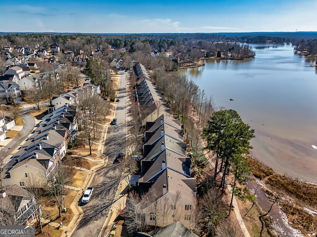 111 Portico Pl, Newnan, GA 30265 - aerial perspective of suburban area featuring a large body of water