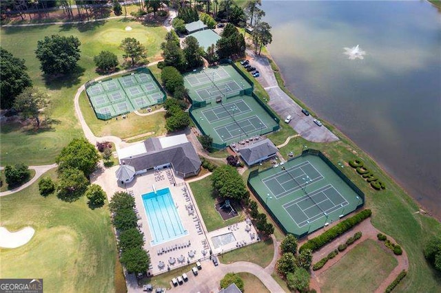 1830 Maple St, Carrollton, GA 30117 - aerial view of property and surrounding area with a pool area