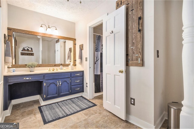 345 Davis Rd W, Fairmount, GA 30139 - full bath featuring vanity, baseboards, a textured ceiling, and toilet