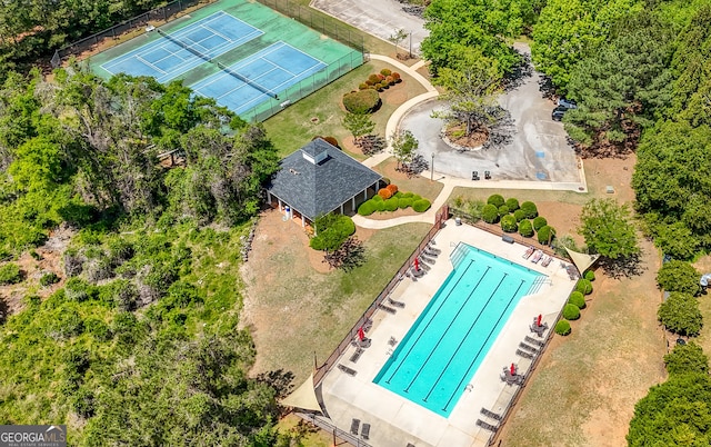 4044 Andover Cir, Mcdonough, GA 30252 - aerial view of a pool
