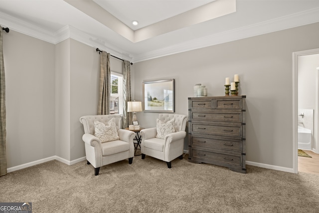 237 Orion Dr, Dalton, GA 30720 - living area featuring ornamental molding, light colored carpet, baseboards, and recessed lighting