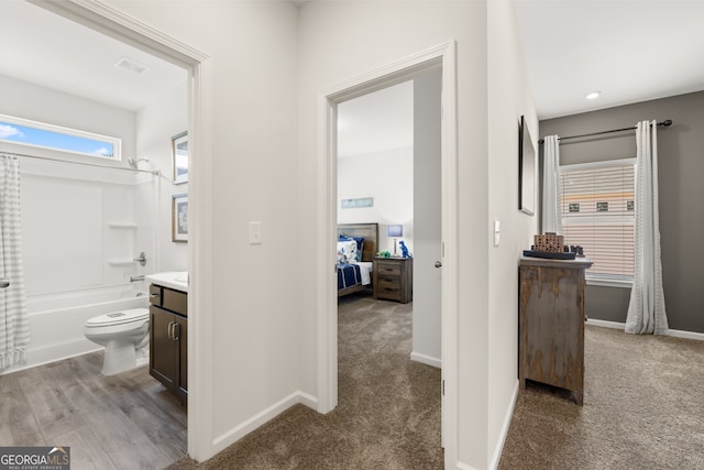 237 Orion Dr, Dalton, GA 30720 - hallway with baseboards and carpet floors