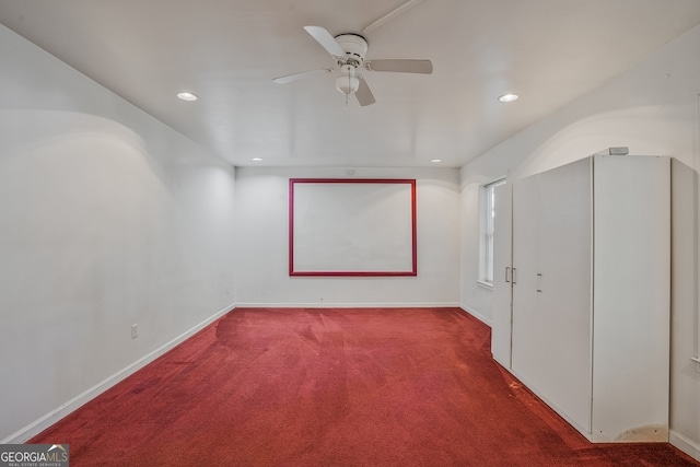 3524 Forest Downs Cv, Decatur, GA 30034 - carpeted empty room featuring a ceiling fan, recessed lighting, and baseboards