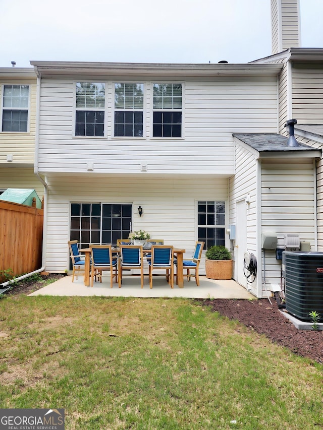 10900 Wittenridge Dr Unit H8, Alpharetta, GA 30022 - rear view of property with central AC and a patio area