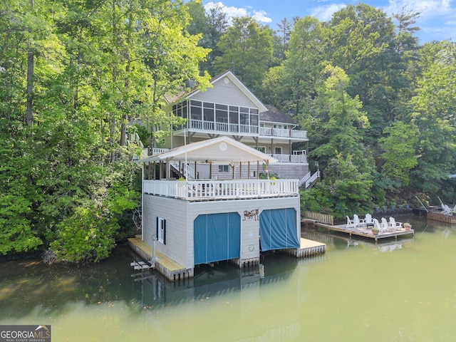 1431 Tame Turkey Rd, Lakemont, GA 30552 - dock area with a water view and a view of trees