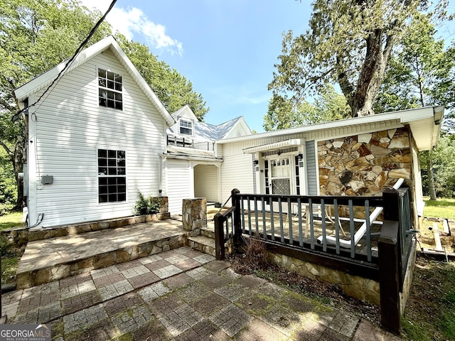 4850 New Liberty Rd, Clarkesville, GA 30523 - back of property with a porch and a patio area