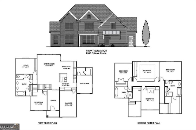 2868 Octavia Cir, Marietta, GA 30062 - view of property floor plan