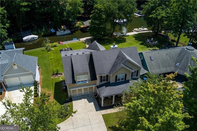197 White Antelope St, Waleska, GA 30183 - view from above of property featuring a nearby body of water