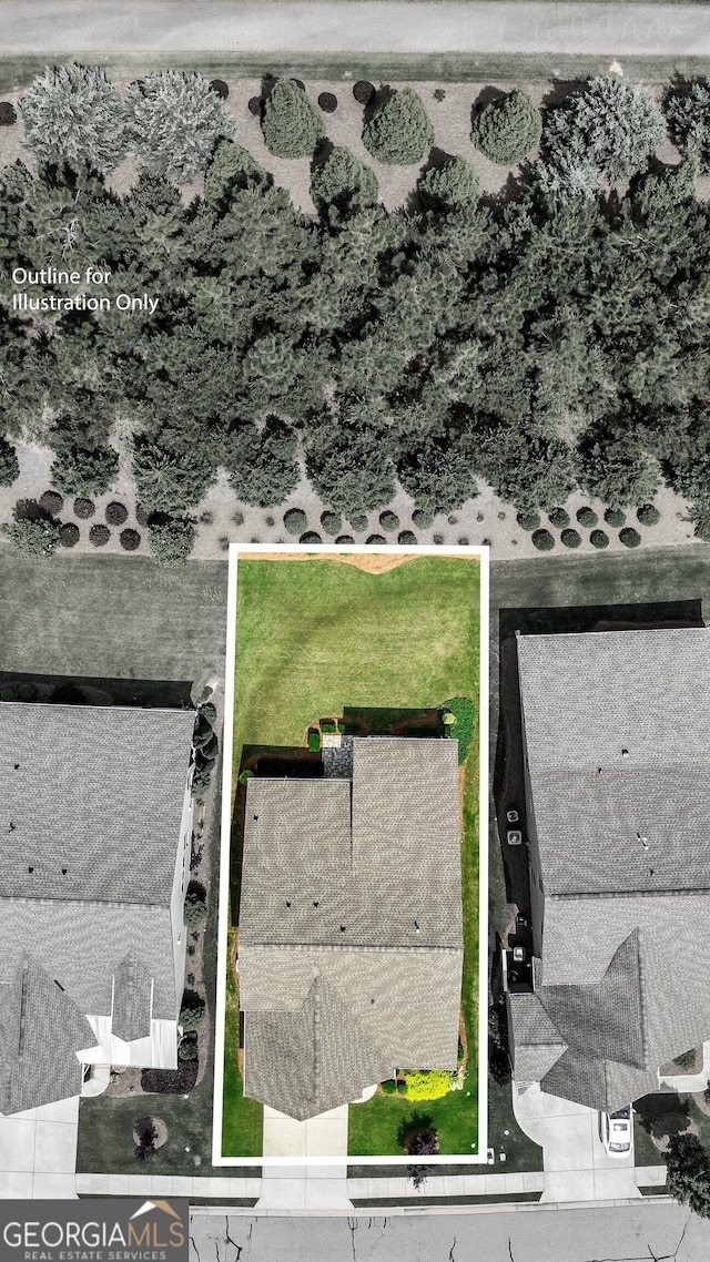 123 Mulberry Ct, Peachtree City, GA 30269 - aerial view of property's location featuring property parcel outlined