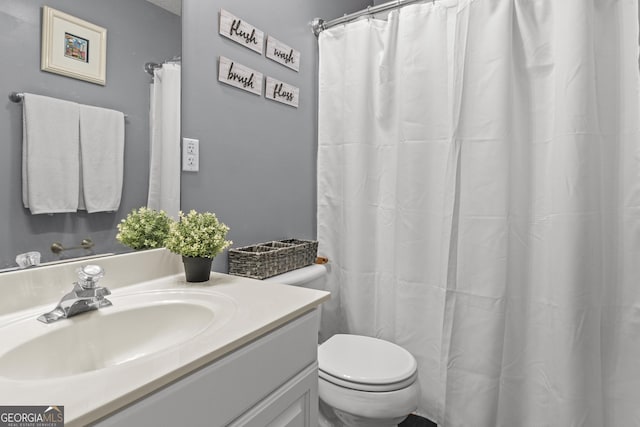 230 Hannah Dr, Colbert, GA 30628 - bathroom with vanity and toilet