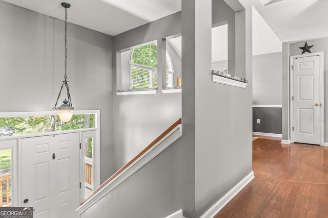 230 Hannah Dr, Colbert, GA 30628 - entryway featuring baseboards, plenty of natural light, and wood finished floors